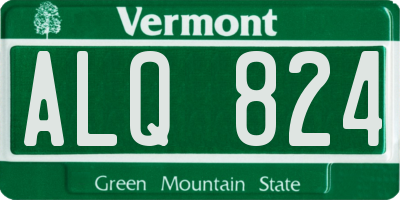 VT license plate ALQ824