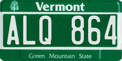 VT license plate ALQ864