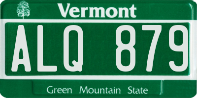 VT license plate ALQ879