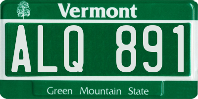 VT license plate ALQ891