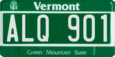 VT license plate ALQ901