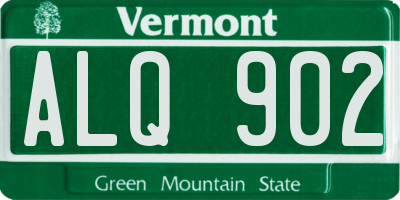 VT license plate ALQ902