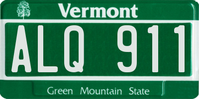VT license plate ALQ911