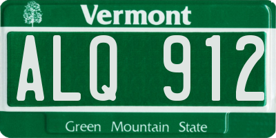 VT license plate ALQ912