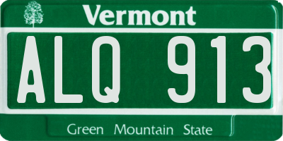 VT license plate ALQ913