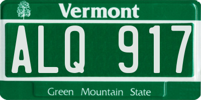 VT license plate ALQ917