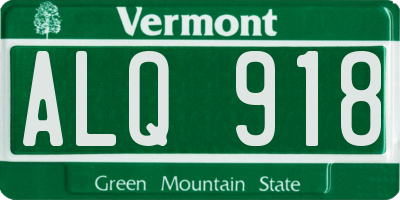 VT license plate ALQ918