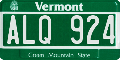 VT license plate ALQ924