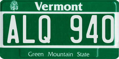 VT license plate ALQ940