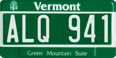 VT license plate ALQ941