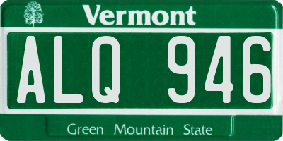 VT license plate ALQ946