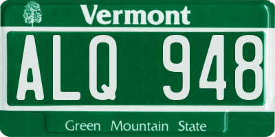 VT license plate ALQ948