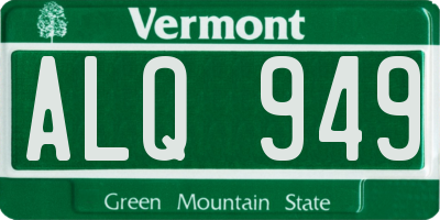 VT license plate ALQ949