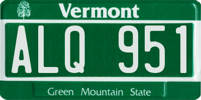 VT license plate ALQ951