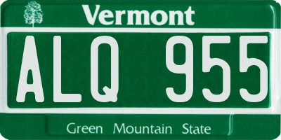 VT license plate ALQ955