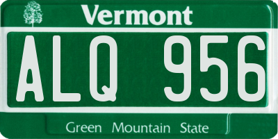 VT license plate ALQ956