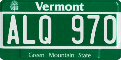 VT license plate ALQ970