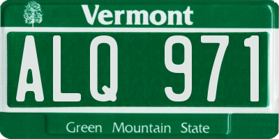 VT license plate ALQ971