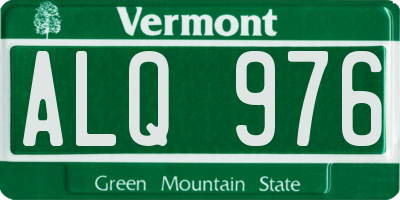VT license plate ALQ976