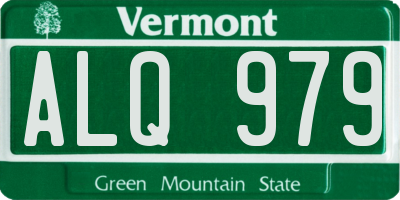 VT license plate ALQ979