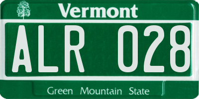 VT license plate ALR028