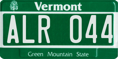 VT license plate ALR044