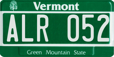VT license plate ALR052