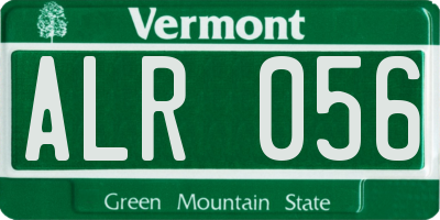 VT license plate ALR056