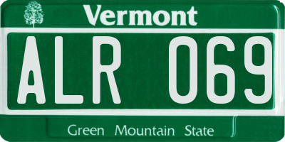 VT license plate ALR069