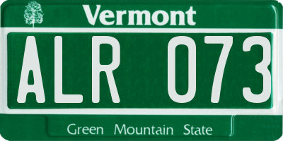 VT license plate ALR073