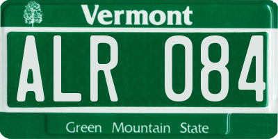 VT license plate ALR084