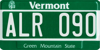 VT license plate ALR090