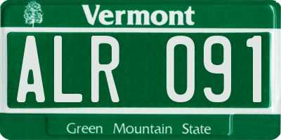 VT license plate ALR091