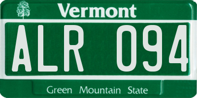 VT license plate ALR094
