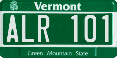 VT license plate ALR101