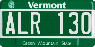 VT license plate ALR130