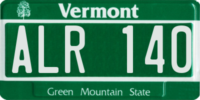 VT license plate ALR140