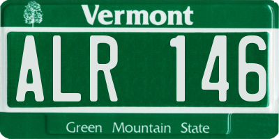 VT license plate ALR146
