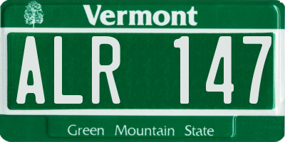 VT license plate ALR147