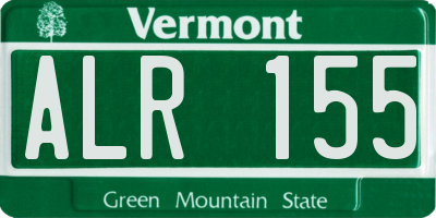 VT license plate ALR155
