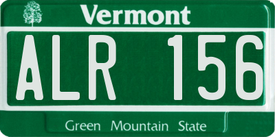 VT license plate ALR156