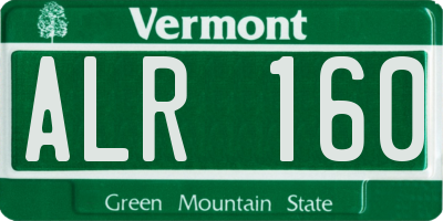 VT license plate ALR160