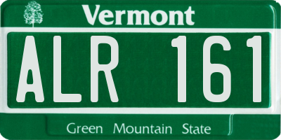 VT license plate ALR161
