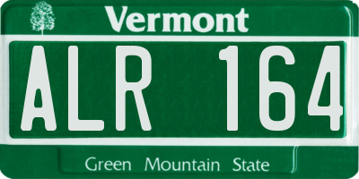 VT license plate ALR164