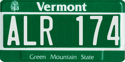 VT license plate ALR174