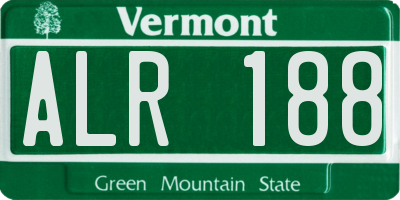 VT license plate ALR188