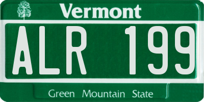 VT license plate ALR199
