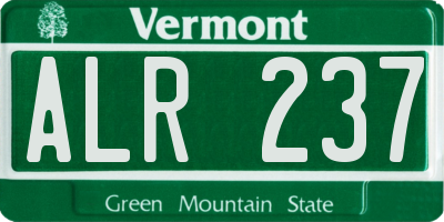 VT license plate ALR237