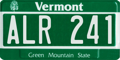 VT license plate ALR241