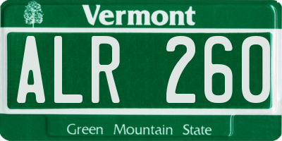 VT license plate ALR260